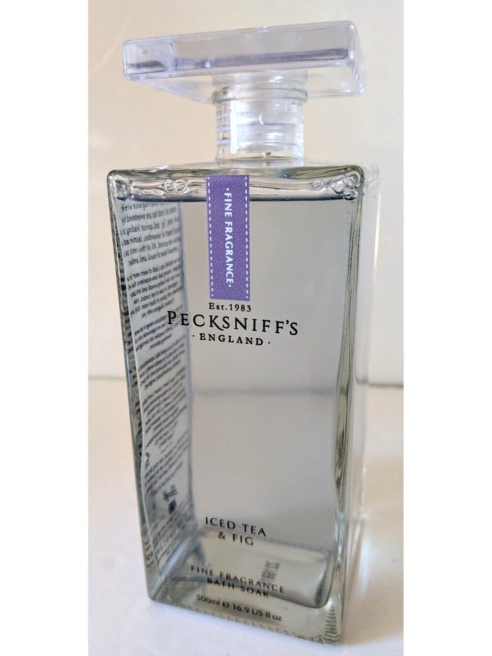 New Pecksniff's England Iced Tea & Fig Bath Soak Unisex Glass Bottle 16.9oz